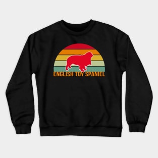 English Toy Spaniel Vintage Silhouette Crewneck Sweatshirt